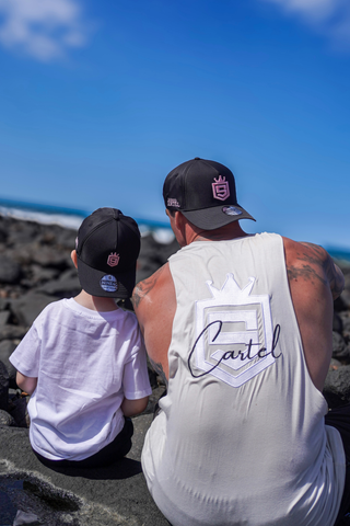 Shred Cartel Kids Snapback Cap – Black & Pink