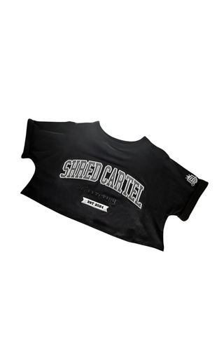 Shred Cartel Oversized Crop Top – Black