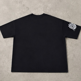 Black & Silver Unisex Oversized T-Shirt