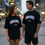 Black & Silver Unisex Oversized T-Shirt