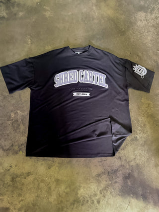 Black & Silver Unisex Oversized T-Shirt