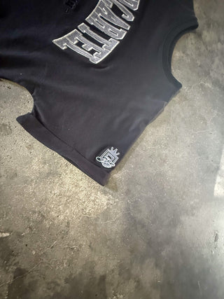 Shred Cartel Oversized Crop Top – Black