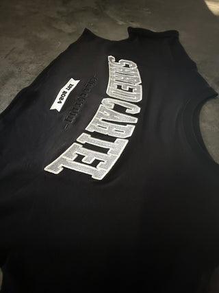 Shred Cartel Oversized Crop Top – Black