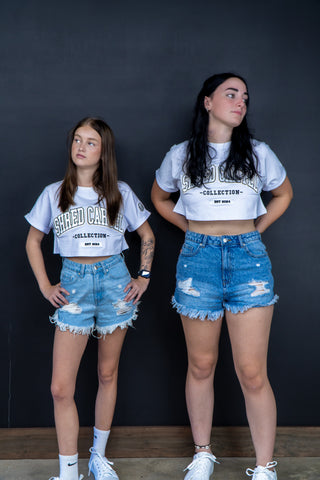 Shred Cartel Oversized Crop Top – White