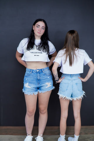 Shred Cartel Oversized Crop Top – White