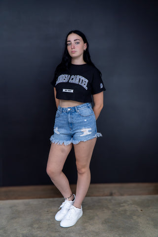 Shred Cartel Oversized Crop Top – Black