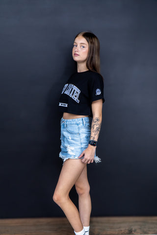 Shred Cartel Oversized Crop Top – Black