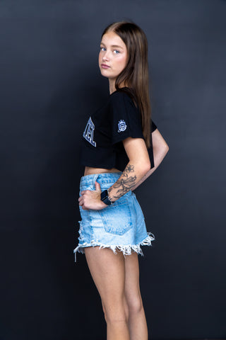 Shred Cartel Oversized Crop Top – Black