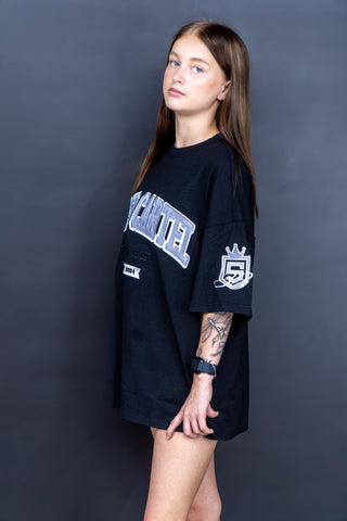 Black & Silver Unisex Oversized T-Shirt