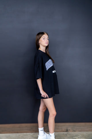 Black & Silver Unisex Oversized T-Shirt