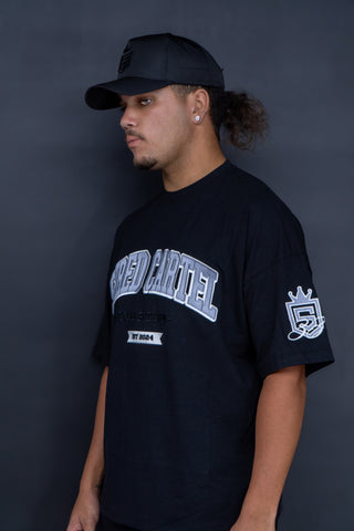 Black & Silver Unisex Oversized T-Shirt