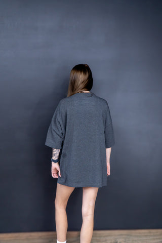 Unisex oversize T-shirts - charcoal